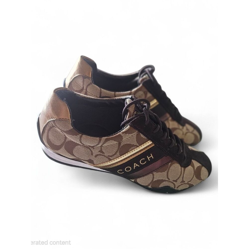 Coach Jayme Signature Low-Top Sneakers – Classic Designer Style Size 6M
